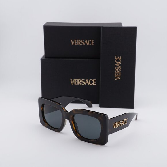 Versace VE4496U 108/87 Square Sunglasses – Havana/Dark Grey main image 6